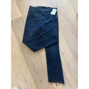 New Mother The Insider Crop Step Fray Denim Jeans Size 30 Night in Venice